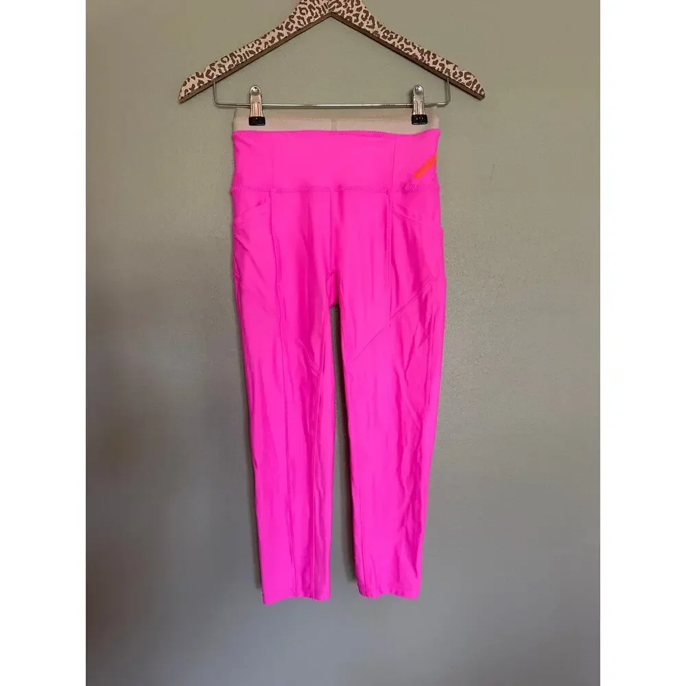 FREE PEOPLE MOVEMENT White Water Yoga Leggings in Hot Pink Size XS